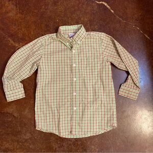 Boys Orient Express Christmas Plaid Button Front Shirt